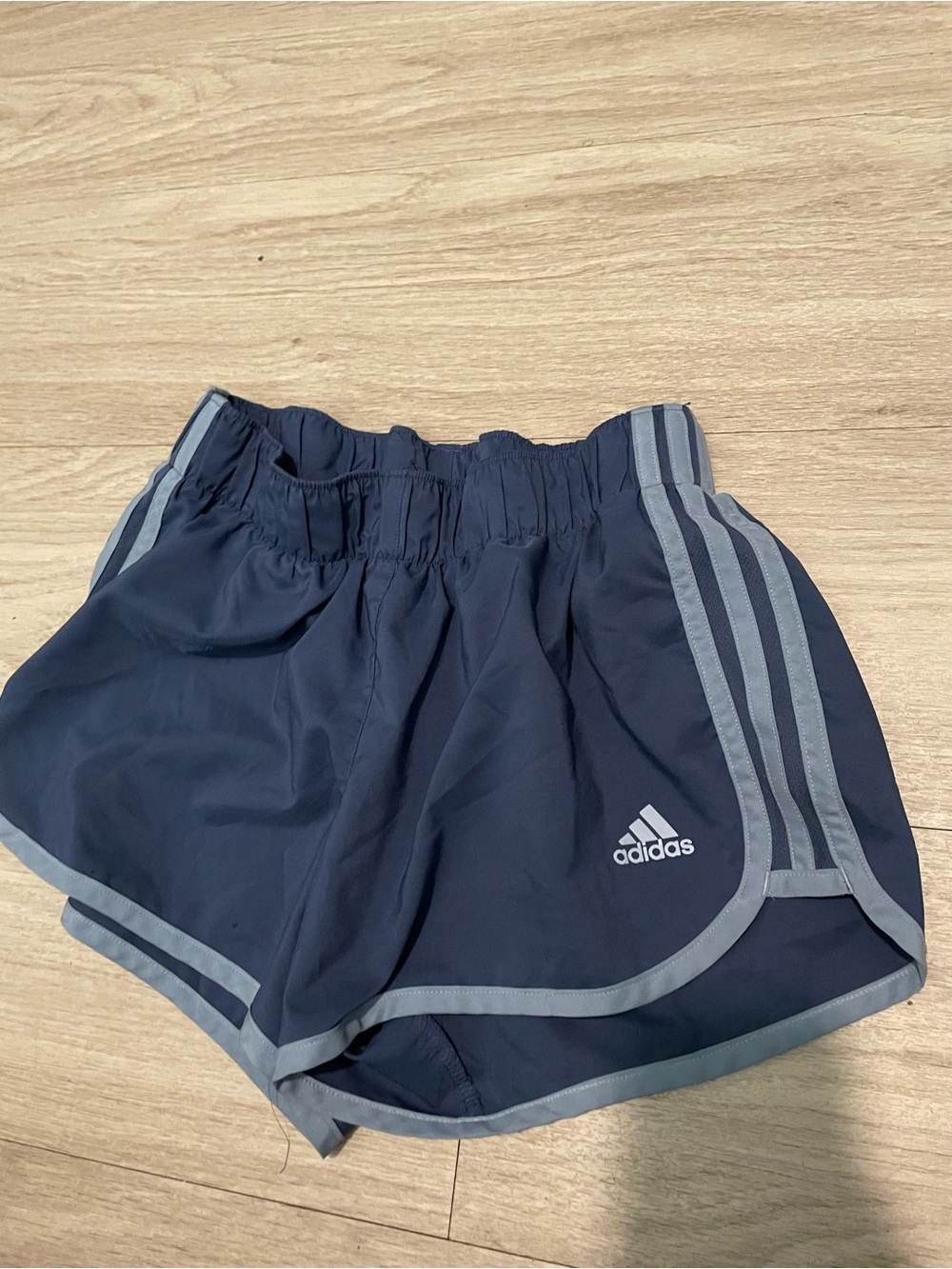 adidas Women's Navy Shorts with Light Stripes